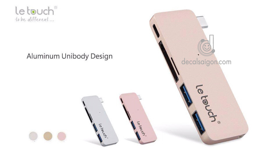 USB LE TOUCH USB-C COMBO HUB 5 in 1 Cho MacBook
