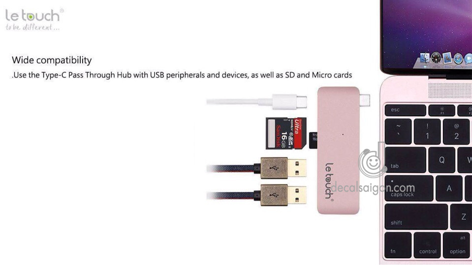 USB LE TOUCH USB-C COMBO HUB 5 in 1 Cho MacBook - 1
