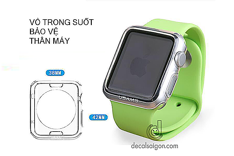 Case bao ve op cho apple watch silicon cao cap